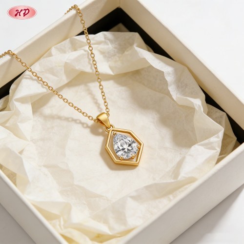 Delicate Pendant Necklace Manufacturer | Premium gold plating finish with premium cubic...