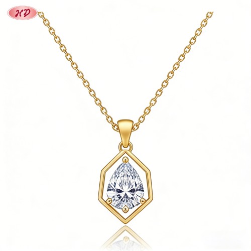 Delicate 18K Gold Plated Cubic Zirconia Necklace Manufacturer | Minimalist Layering Jewelry