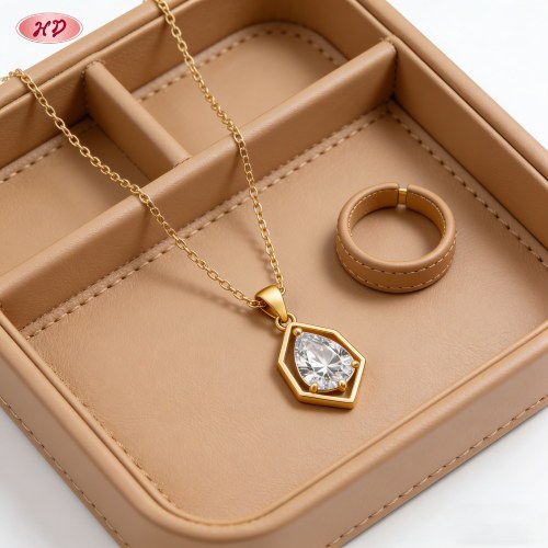 Delicate 18K Gold Plated Cubic Zirconia Necklace Manufacturer | Minimalist Layering Jewelry