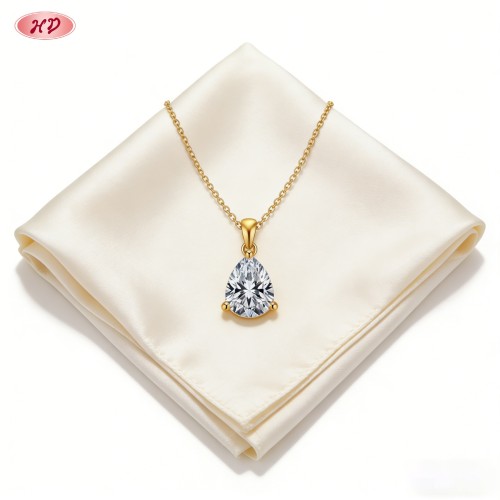 18K Gold Plated Cubic Zirconia Necklace Wholesale | AAA Pendant Jewelry Supplier for Retail