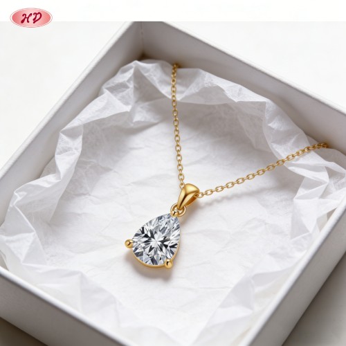 18K Gold Plated Cubic Zirconia Necklace Wholesale | AAA Pendant Jewelry Supplier for Retail