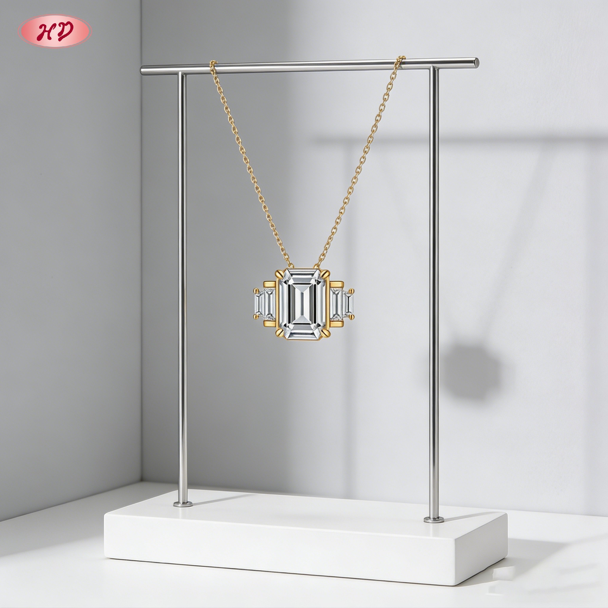 gold plated cubic zirconia pendant necklace grouping