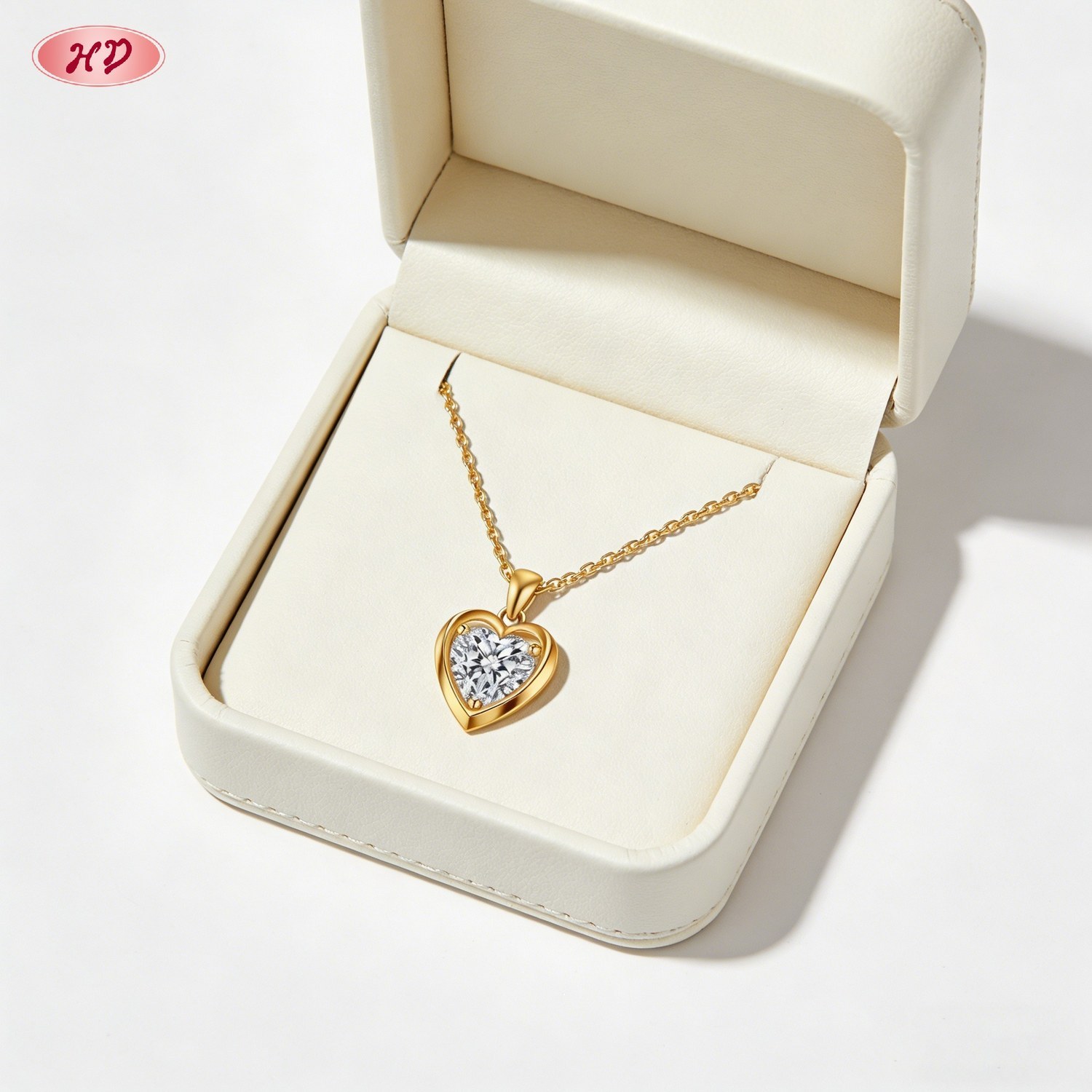 gold plated cubic zirconia pendant necklace styled look
