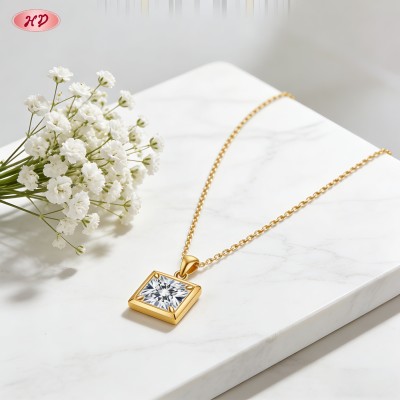 Luxurious Pendant Necklace Wholesale | Premium gold plating finish with premium cubic z...