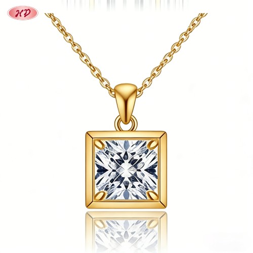Luxurious Pendant Necklace Wholesale | Premium gold plating finish with premium cubic z...