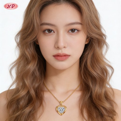 Luxurious Pendant Necklace Wholesale | Premium gold plating finish with premium cubic z...