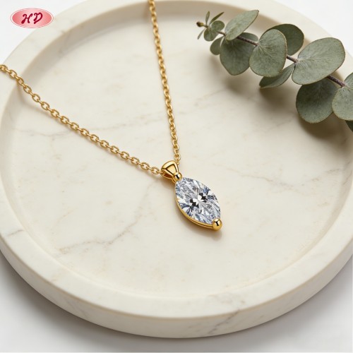 Dazzling Pendant Necklace Manufacturer | Premium gold plating finish with premium cubic...