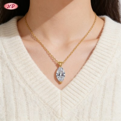 Dazzling 18K Gold Plated Cubic Zirconia Necklace Manufacturer | Wholesale AAA CZ