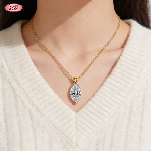 Dazzling Pendant Necklace Manufacturer | Premium gold plating finish with premium cubic...
