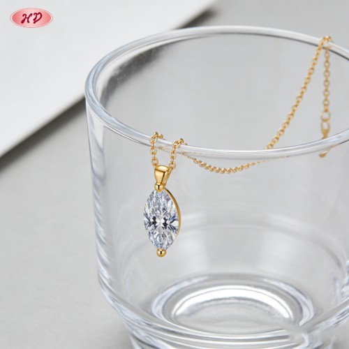 Dazzling Pendant Necklace Manufacturer | Premium gold plating finish with premium cubic...