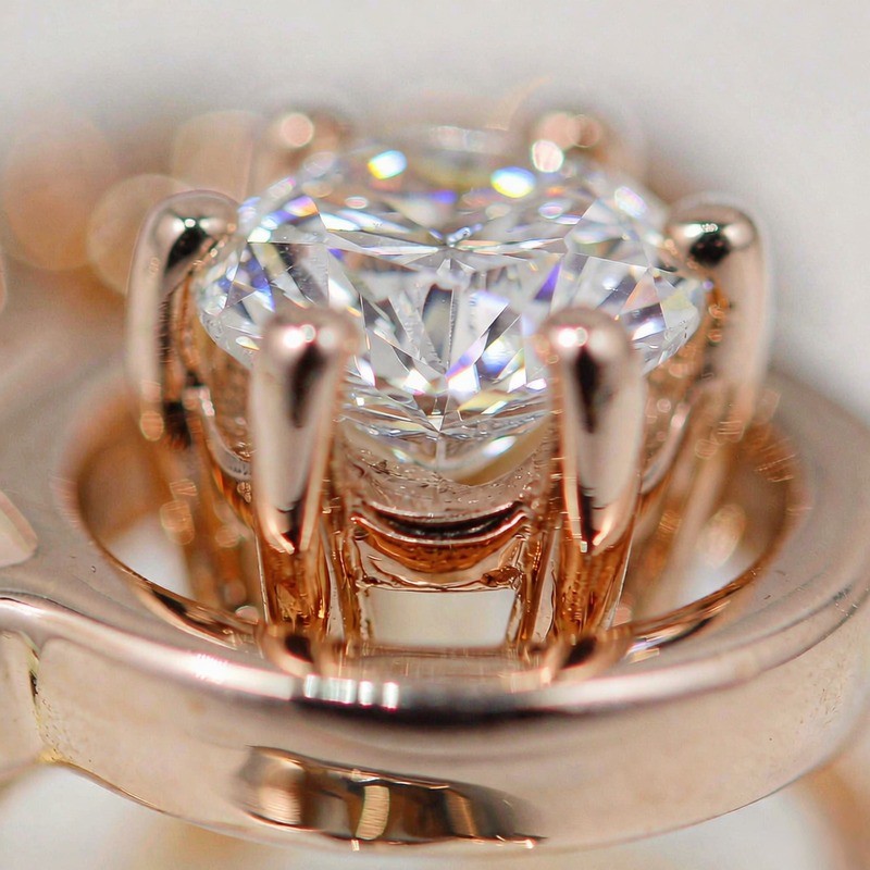 Macro de joyería chapada en oro 18K con CZ AAA y capa de protección