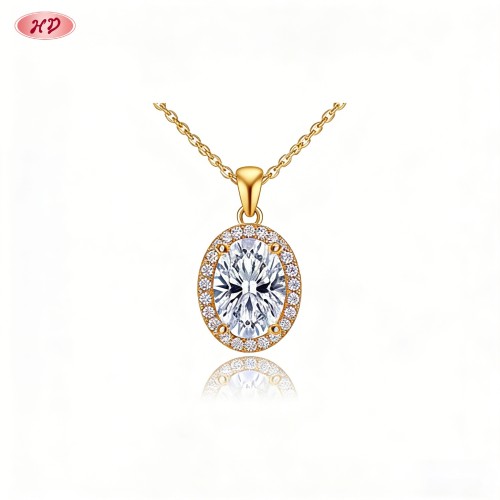 Exquisite Pendant Necklace Bulk Supplier | Premium gold plating finish with premium cub...