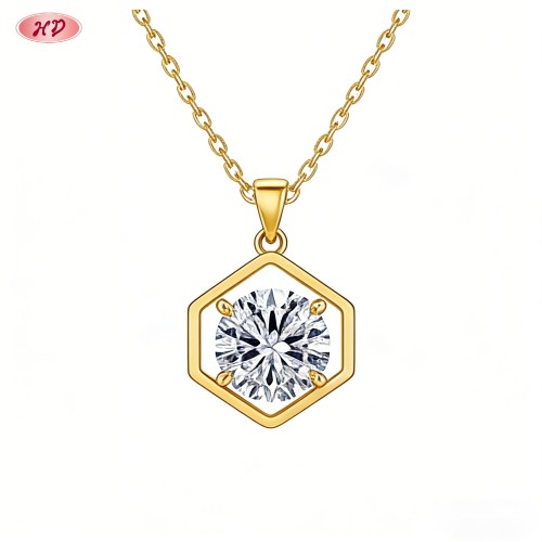 Eye-catching Pendant Necklace Wholesale | Premium gold plating finish with premium cubi...
