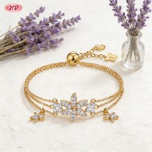 Sophisticated CZ Bracelet Factory Direct Supply | Premium gold plating finish with prem...