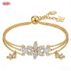 Sophisticated CZ Bracelet Factory Direct Supply | Premium gold plating finish with prem...