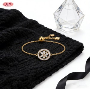 Delicate CZ Bracelet Export Manufacturer | Premium gold plating finish with premium cub...