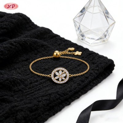 Delicate CZ Bracelet Export Manufacturer | Premium gold plating finish with premium cub...