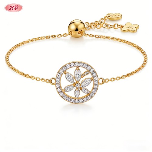 Delicate CZ Bracelet Export Manufacturer | Premium gold plating finish with premium cub...