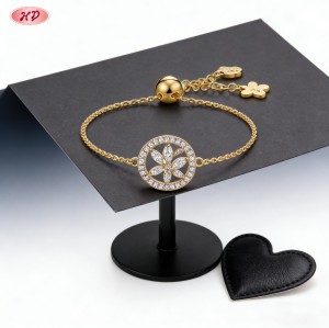Delicate 18K Gold Plated Cubic Zirconia Bracelet Export Manufacturer | AAA CZ for Women