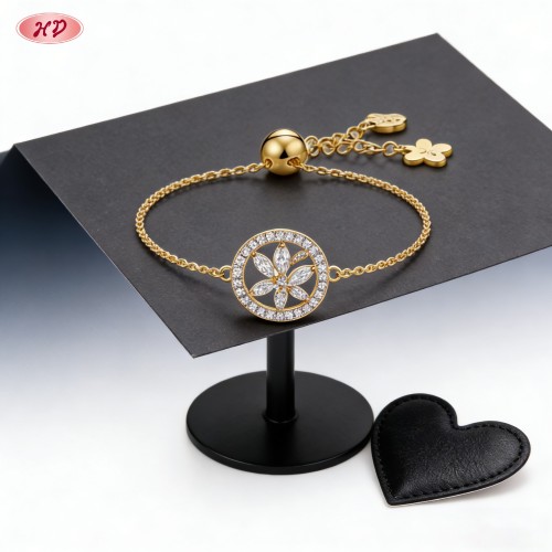 Delicate CZ Bracelet Export Manufacturer | Premium gold plating finish with premium cub...