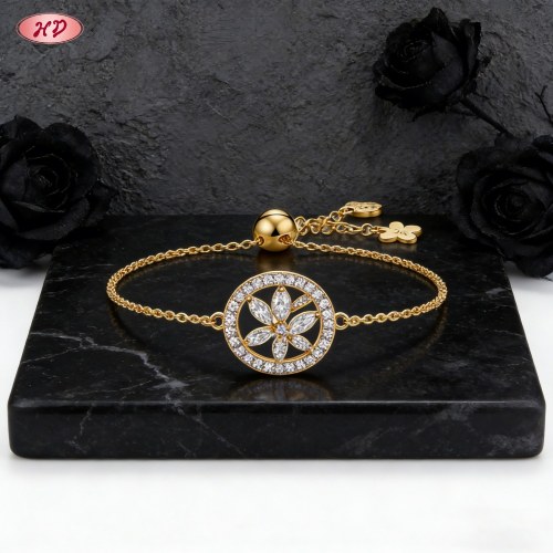 Delicate CZ Bracelet Export Manufacturer | Premium gold plating finish with premium cub...