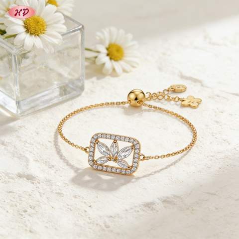 18K gold plated bracelet for parties