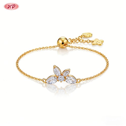 Stunning CZ Bracelet OEM Jewelry Factory | Premium gold plating finish with premium cub...