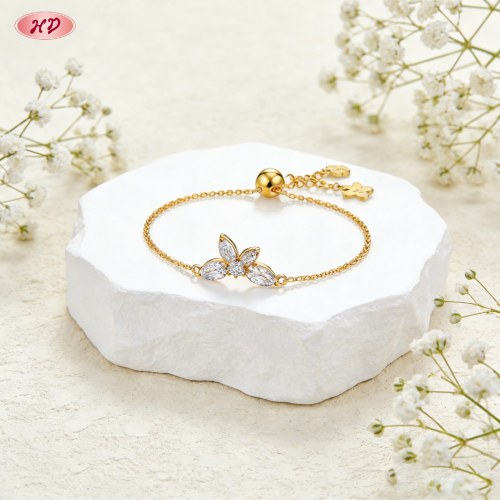 Stunning CZ Bracelet OEM Jewelry Factory | Premium gold plating finish with premium cub...