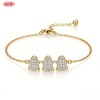 Bold CZ Bracelet Wholesale | Premium gold plating finish with premium cubic zirconia ac...