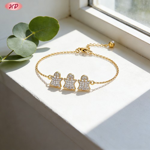 Bold CZ Bracelet Wholesale | Premium gold plating finish with premium cubic zirconia ac...