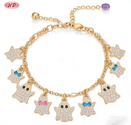 Refined CZ Bracelet Factory Direct Supply | Premium gold plating finish with premium cu...