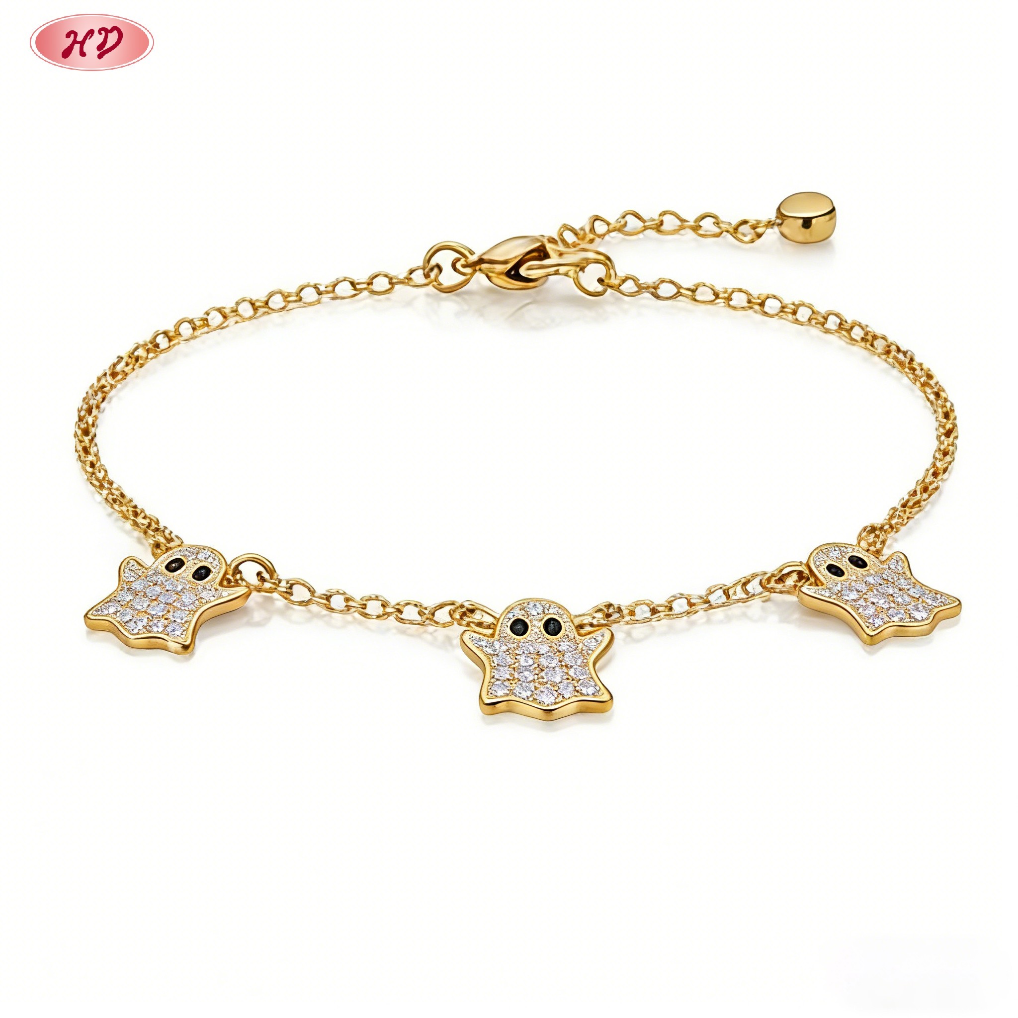 Gold plated CZ bracelet styled look