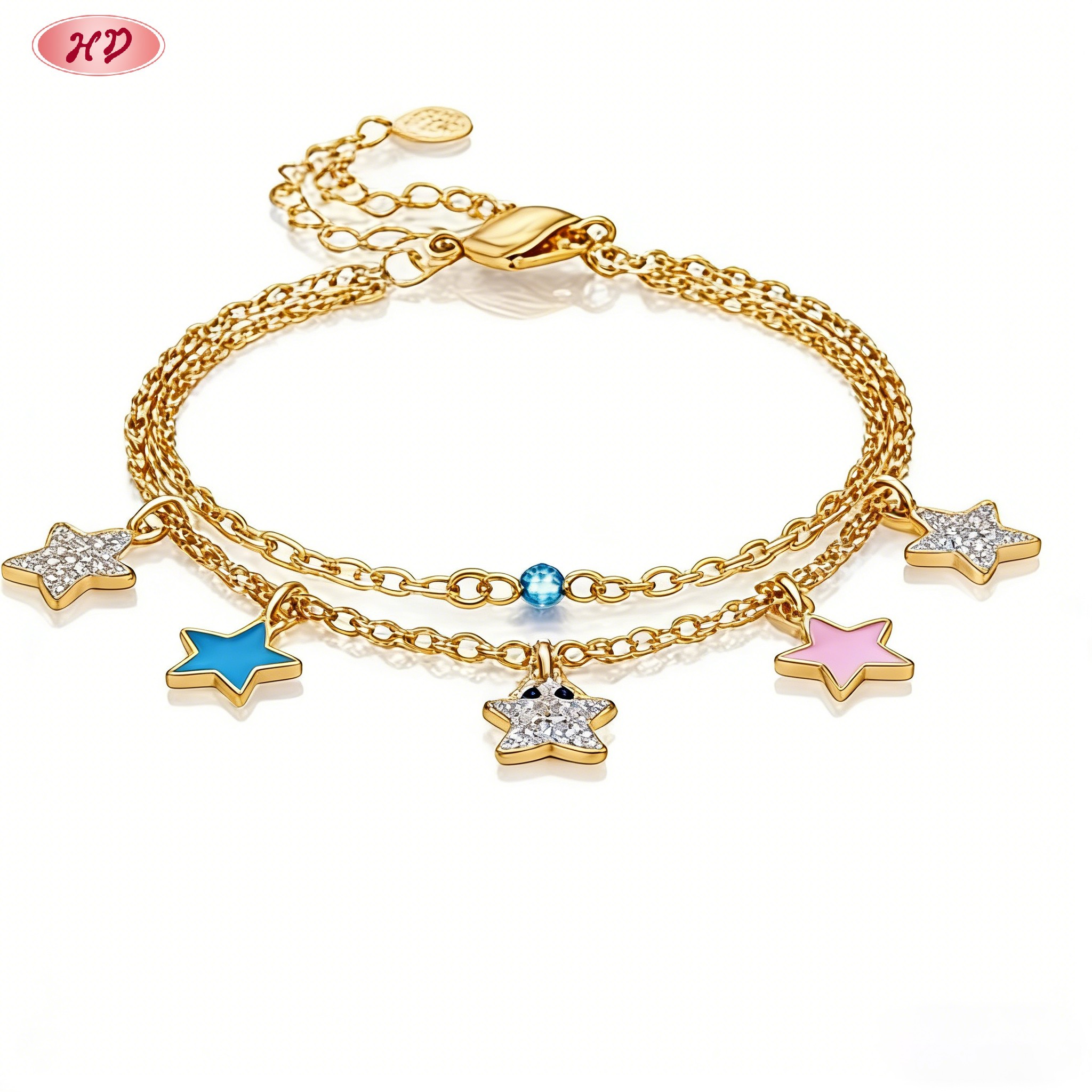 Modern classic CZ bracelet side view