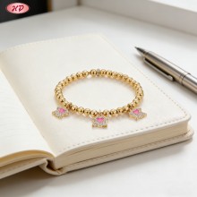 Exquisite Cubic Zirconia Bracelet Wholesale | 18K Gold Plated Brass AAA CZ for Retail