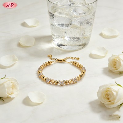 Trendy CZ Bracelet Factory Direct Supply | Premium gold plating finish with premium cub...