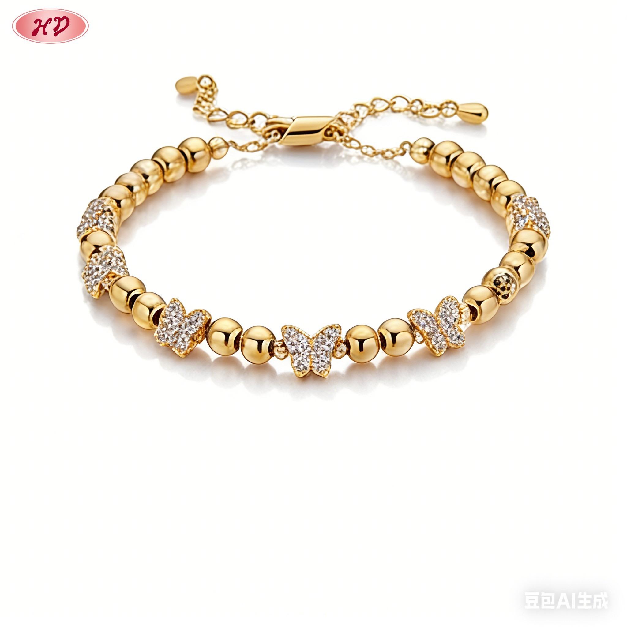 Trendy CZ bracelet side view