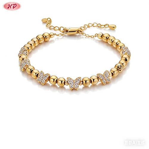 Trendy CZ Bracelet Factory Direct Supply | Premium gold plating finish with premium cub...