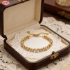 Trendy CZ Bracelet Factory Direct Supply | Premium gold plating finish with premium cub...