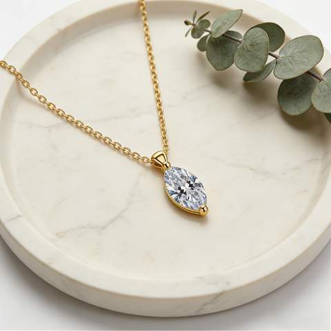 Gold plated necklace kept bright with simple care