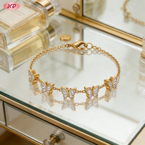 Eye-catching CZ Bracelet Bulk Supplier | Premium gold plating finish with premium cubic...