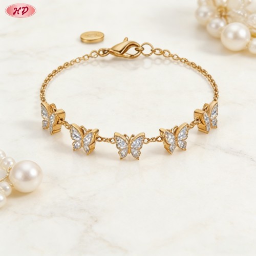 Eye-catching CZ Bracelet Bulk Supplier | Premium gold plating finish with premium cubic...