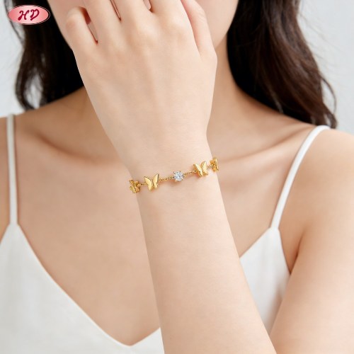 Sophisticated CZ Bracelet OEM Jewelry Factory | Premium gold plating finish with premiu...