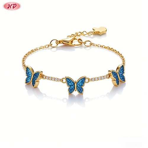 Delicate CZ Bracelet Manufacturer | Premium gold plating finish with premium cubic zirc...