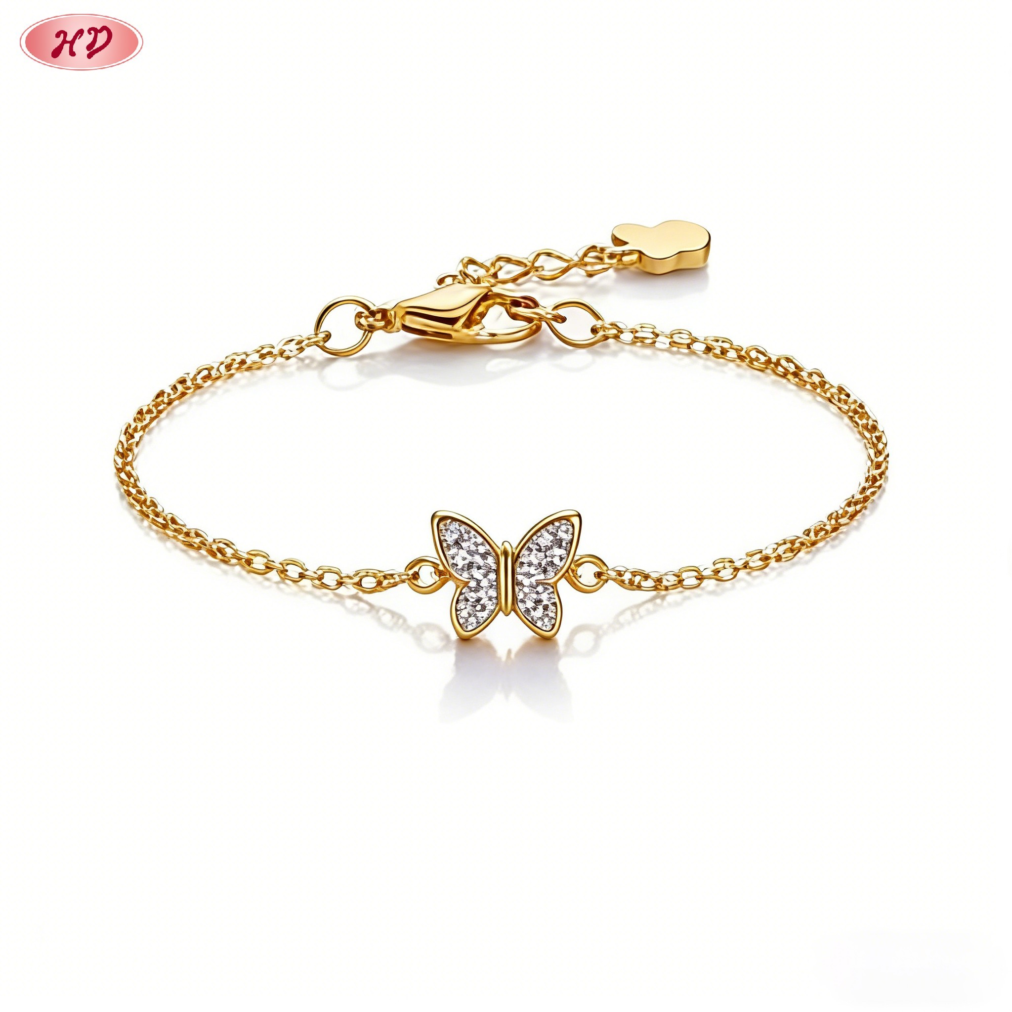 Stunning 18K gold plated cubic zirconia bracelet view 2