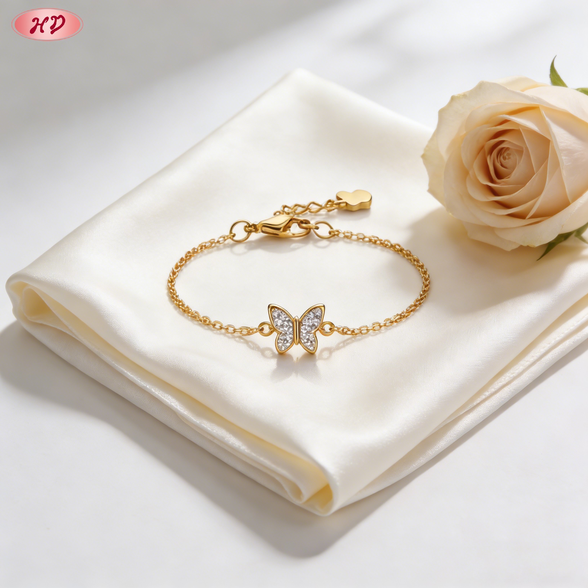 Stunning 18K gold plated cubic zirconia bracelet view 5