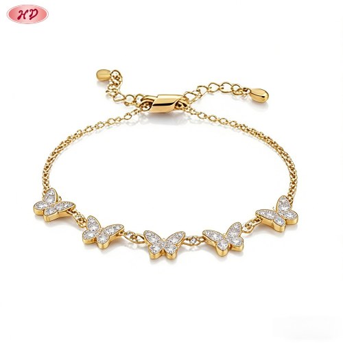 Bold CZ Bracelet Bulk Supplier | Premium gold plating finish with premium cubic zirconi...