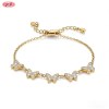Bold CZ Bracelet Bulk Supplier | Premium gold plating finish with premium cubic zirconi...