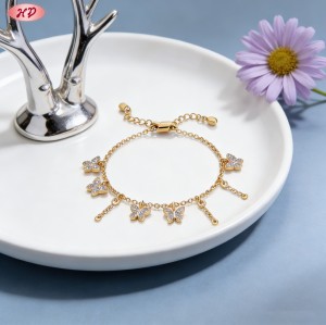 Artisan Cubic Zirconia Bracelet Export Manufacturer | 18K Gold Plated Brass AAA CZ
