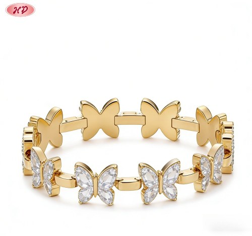 Refined CZ Bracelet OEM Jewelry Factory | Premium gold plating finish with premium cubi...