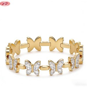 Distribuidor, pulsera de circonita cúbica graciosa | Latón chapado en oro de 18k AAA CZ para reventa
